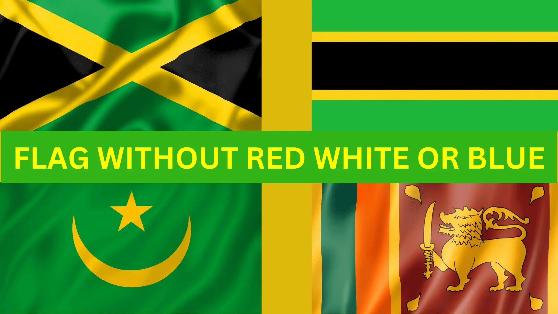 Country Flags Red Blue Green