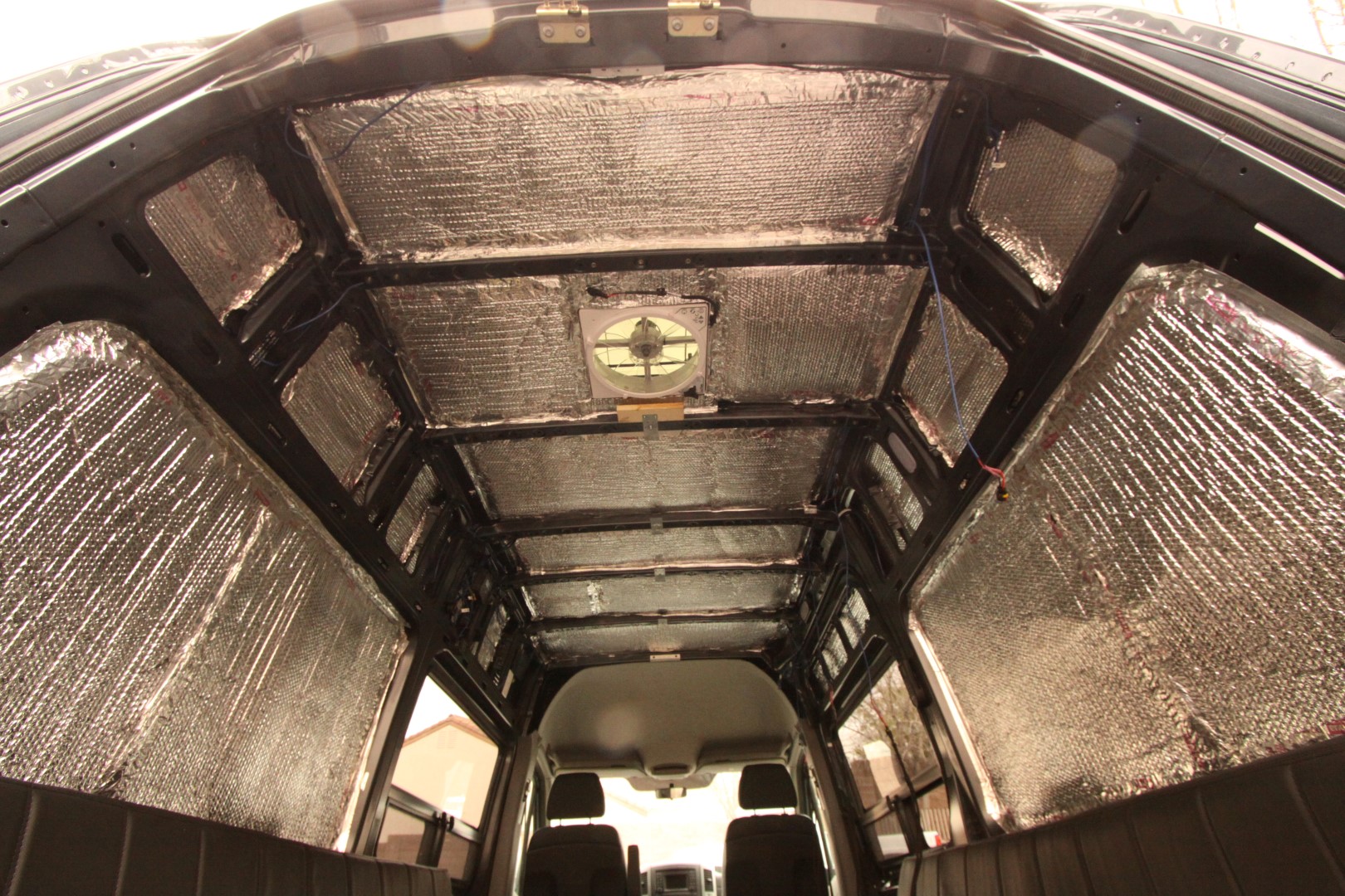Sprinter Van Ceiling Install White, Clean, and Simple!