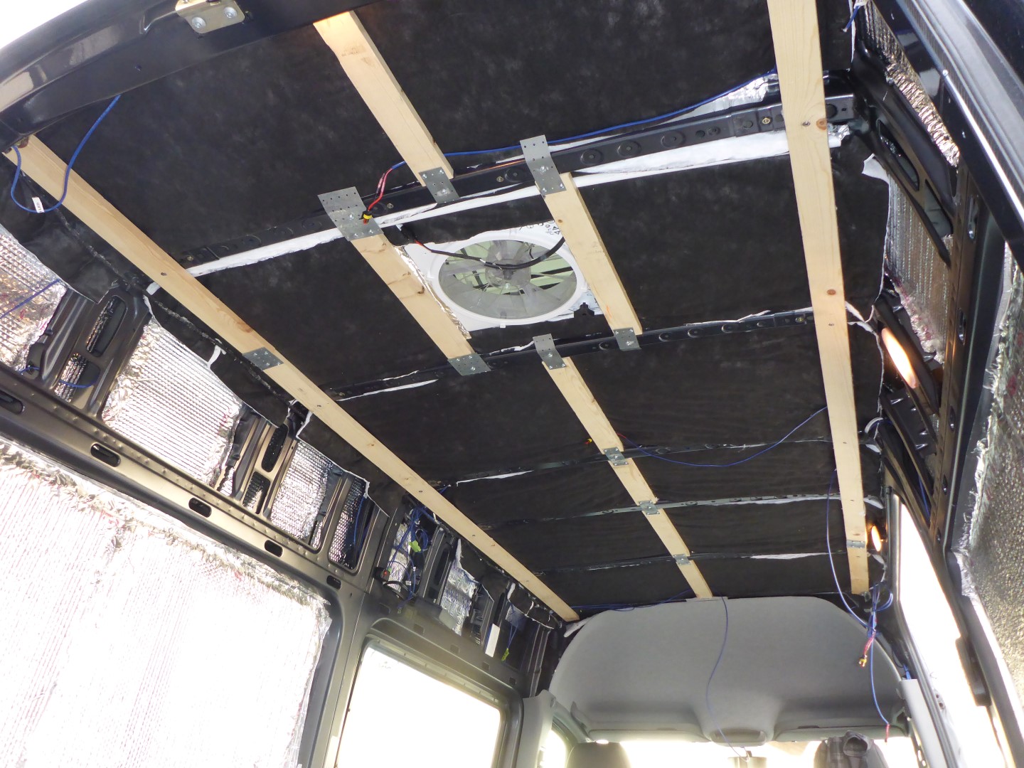 Sprinter Van Ceiling Install White, Clean, and Simple!