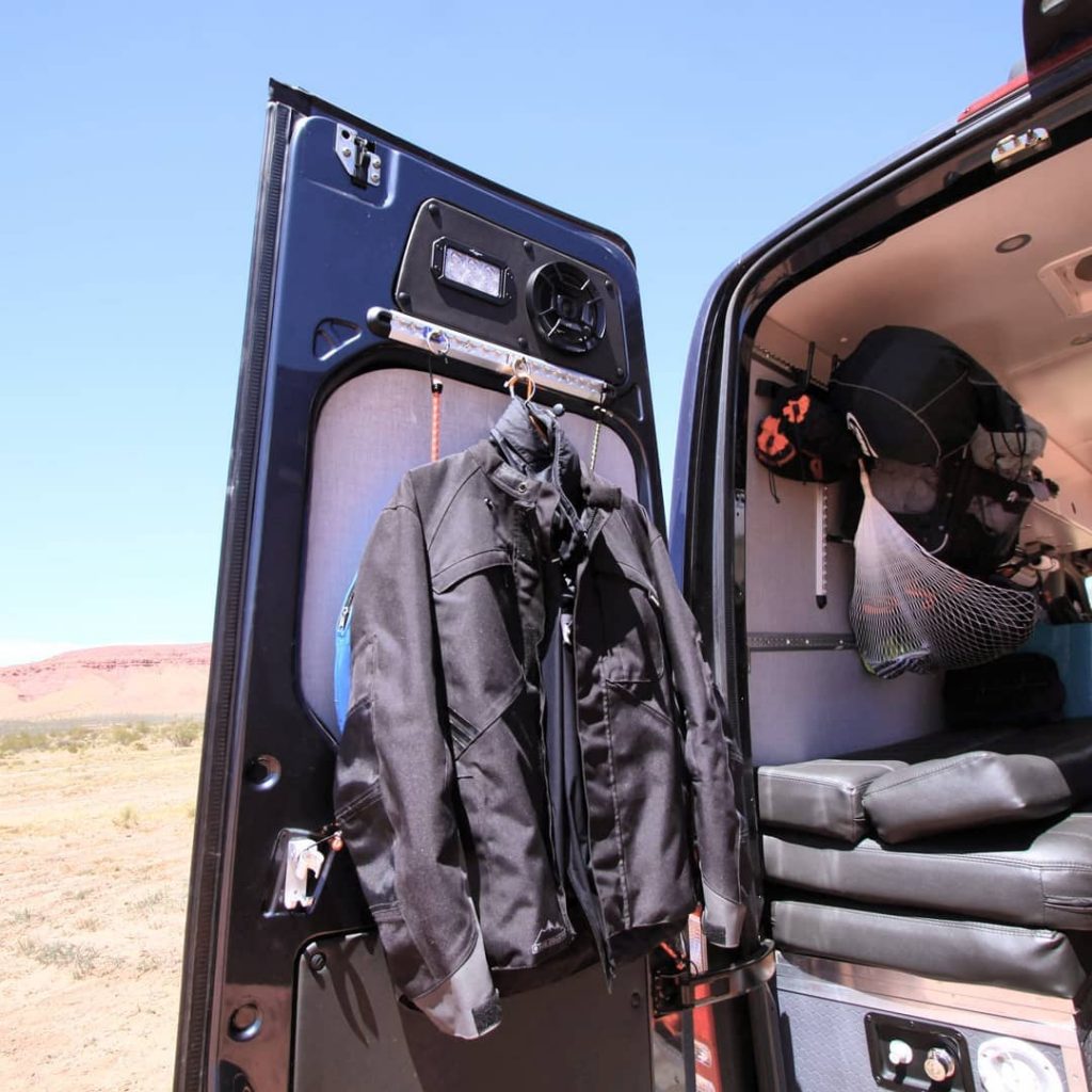 DIY Sprinter Rear Door L Track & Storage Bags