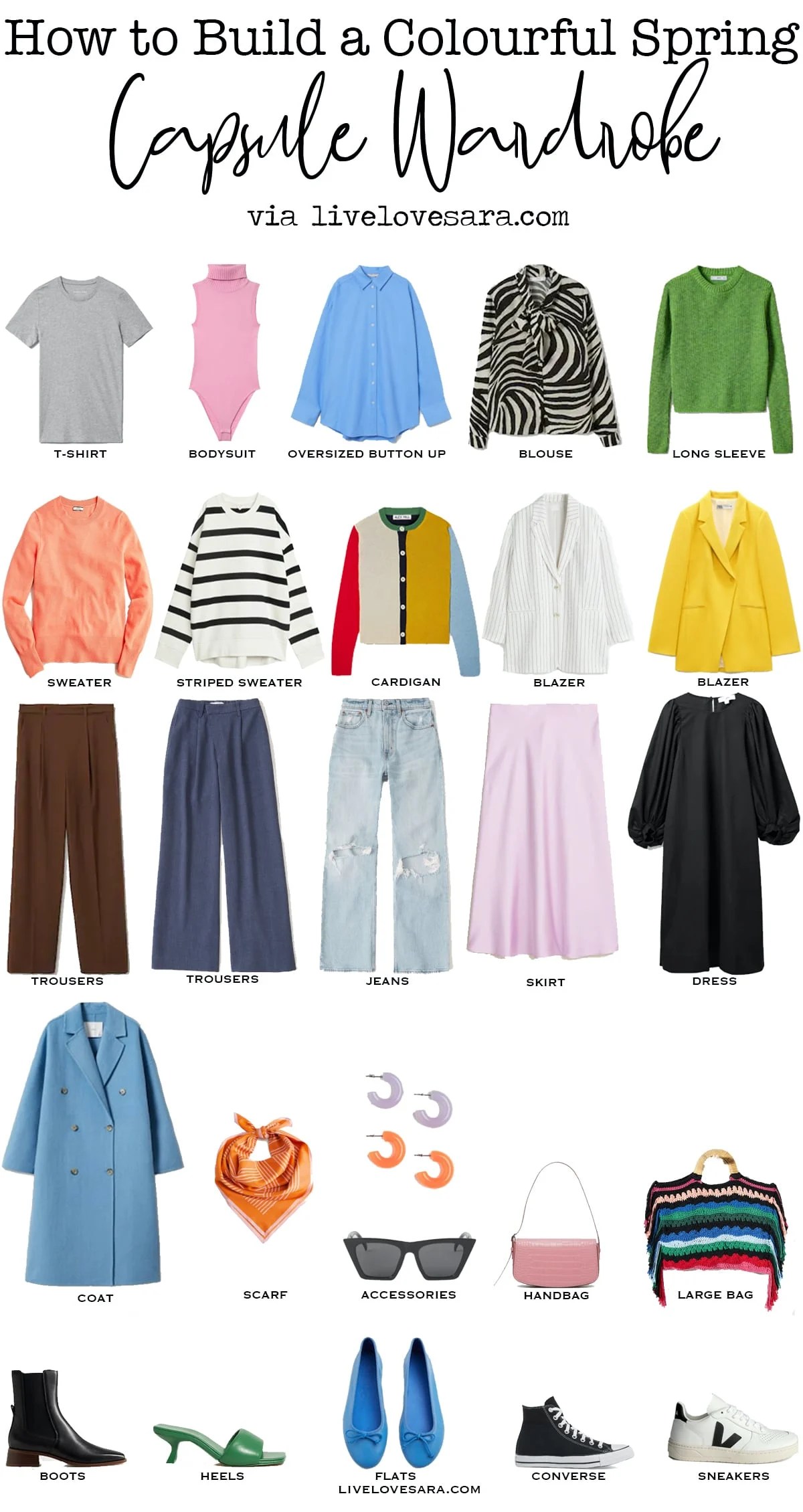 How to Build a Colourful Spring Capsule Wardrobe 2022 livelovesara