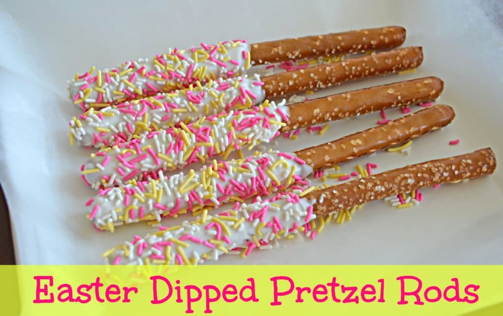Need an Easy Easter Dessert? Try White Chocolate Covered Pretzel Rods