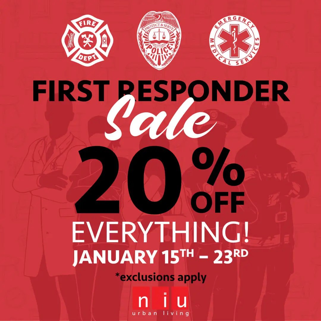 First Responders Sale 2021 Niu Urban Living