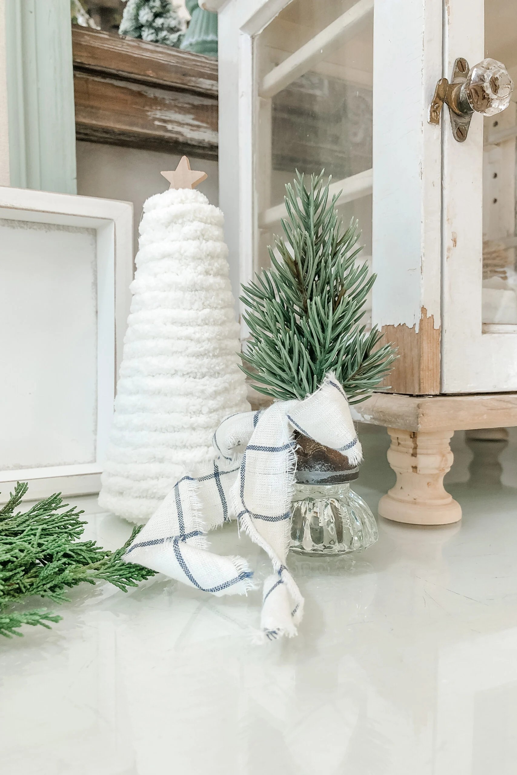 DIY Mini Christmas Trees Live Oak Nest French Country Cottage Home
