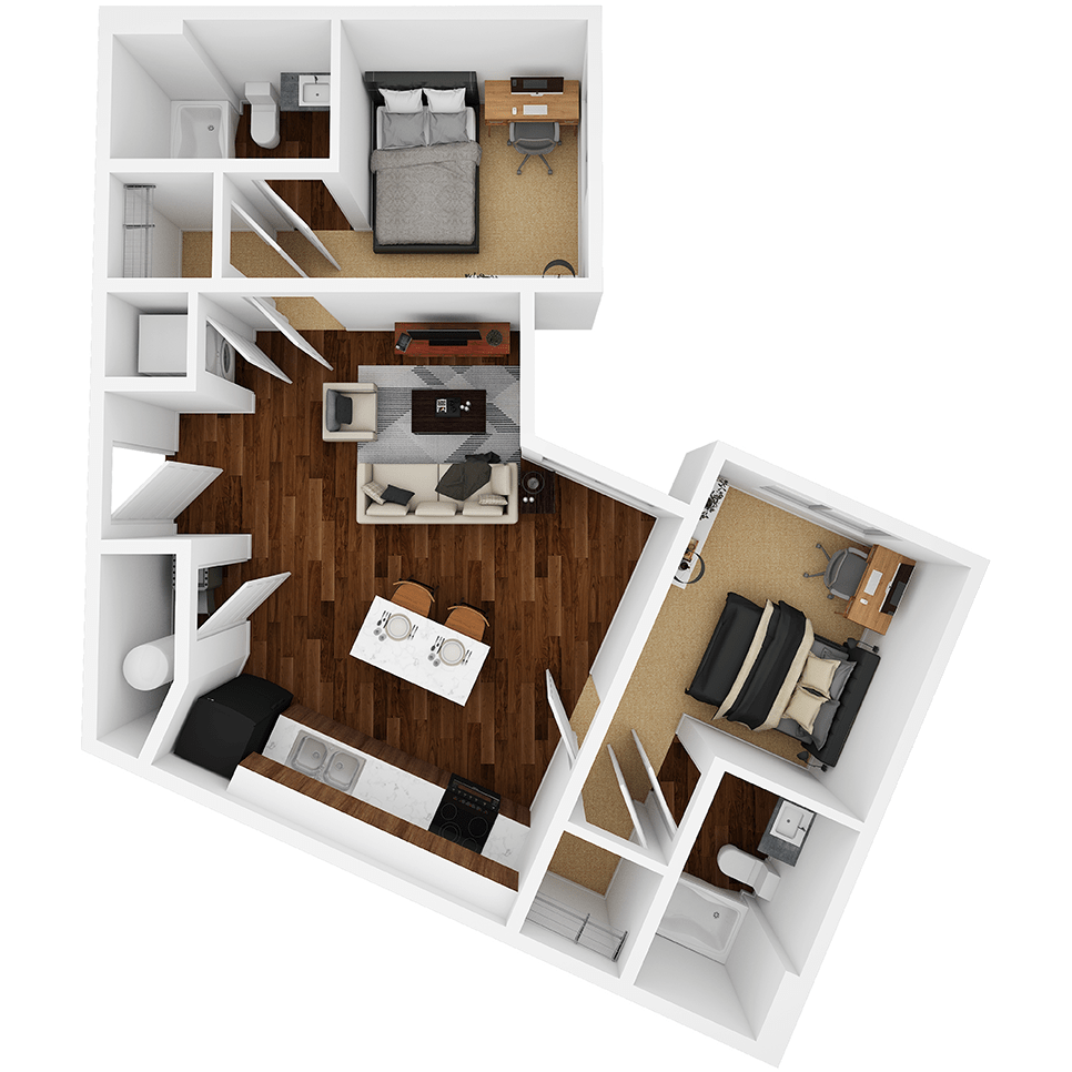 Stanhope Floorplans NC State Student Apartments
