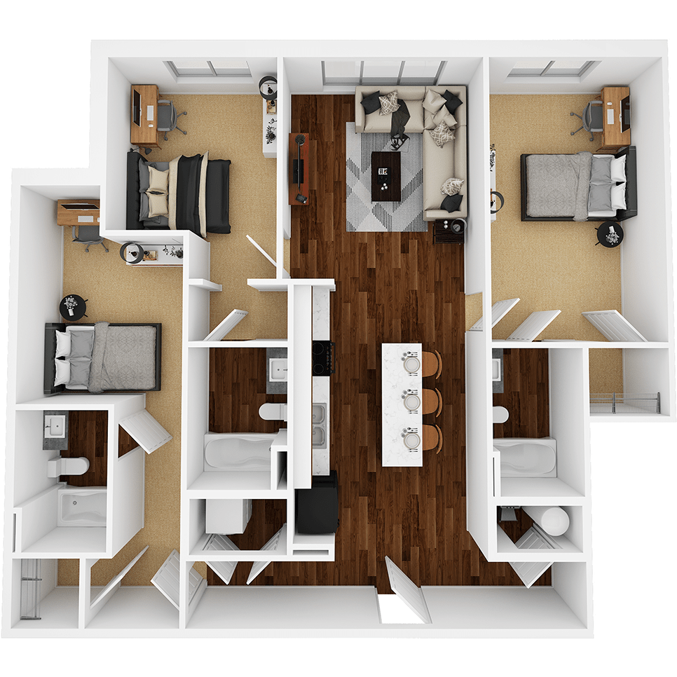 Stanhope Floorplans NC State Student Apartments
