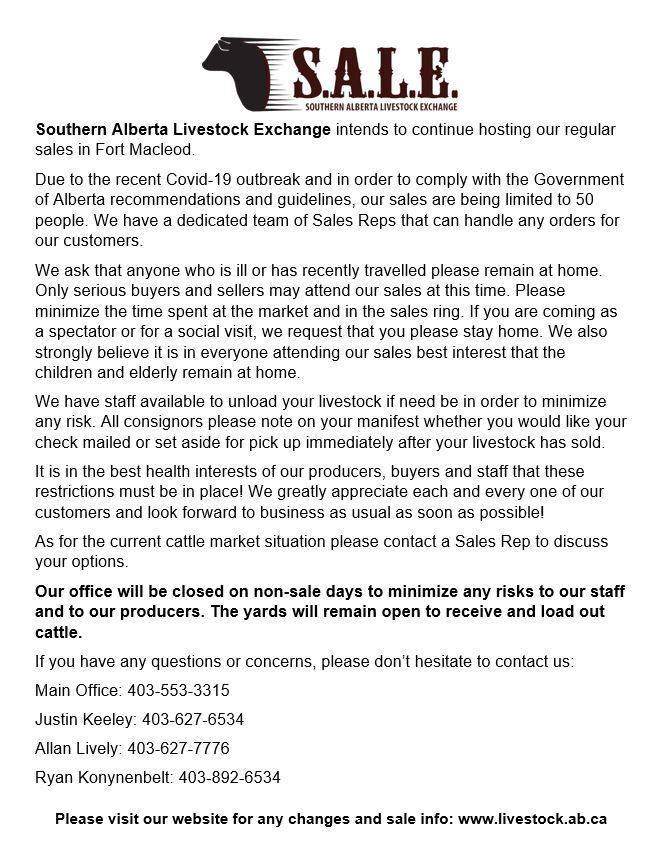 Southern Alberta Livestock Exchange
