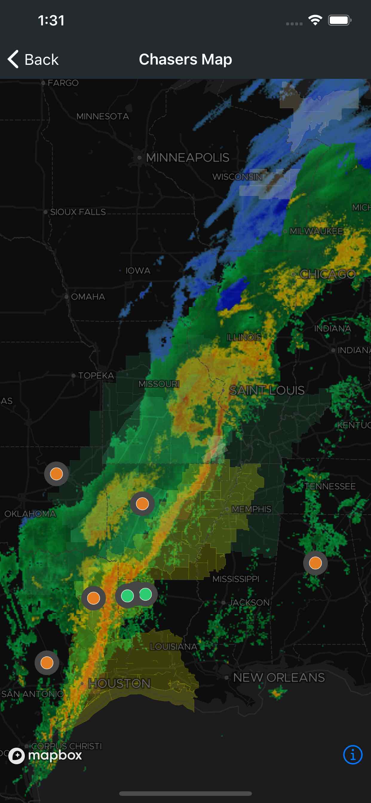 Storm Chaser Maps Interactive Map