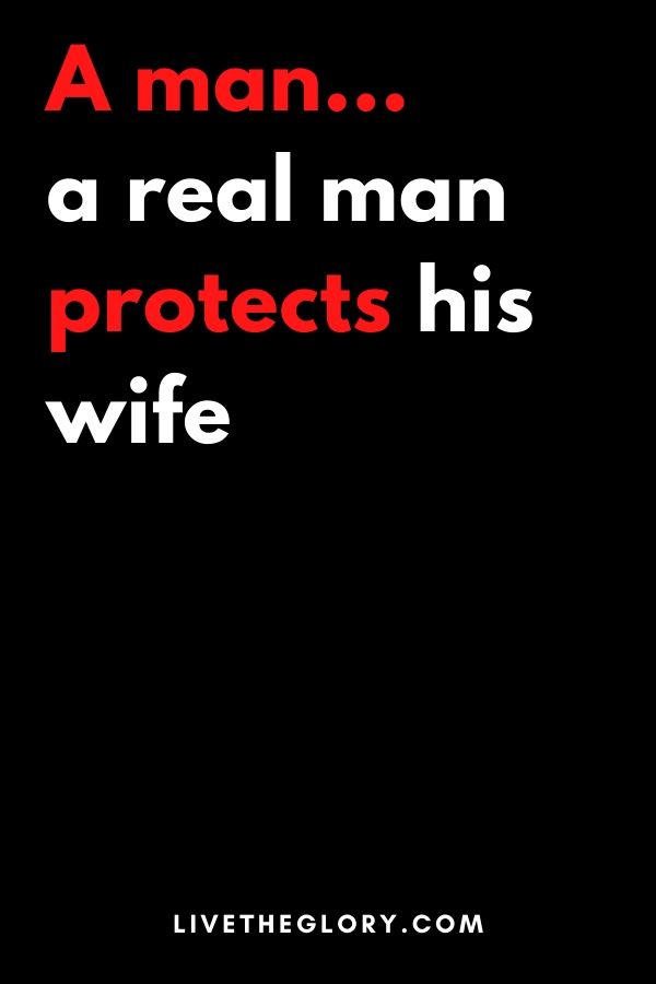 A man, a real man to protect his wife Live the glory