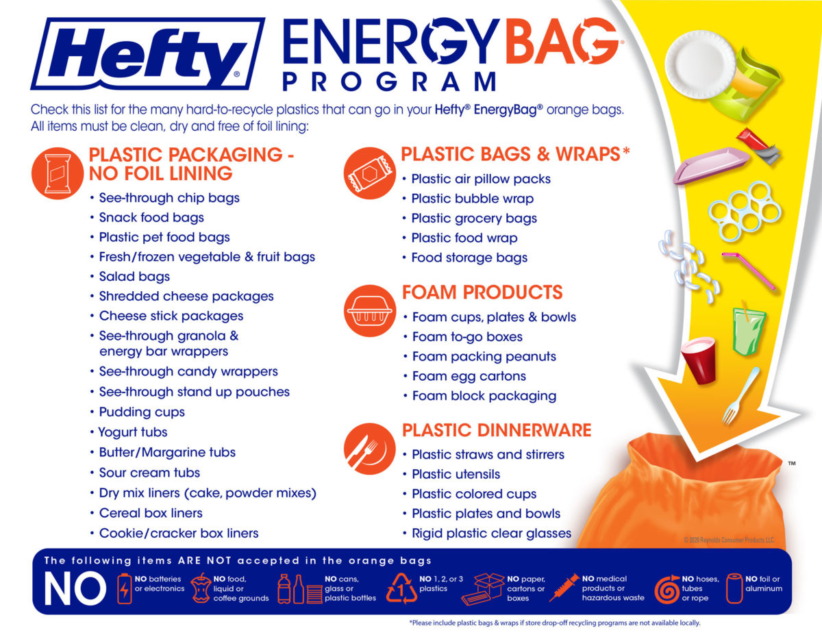Hefty Energy Bag Program Live Thrive