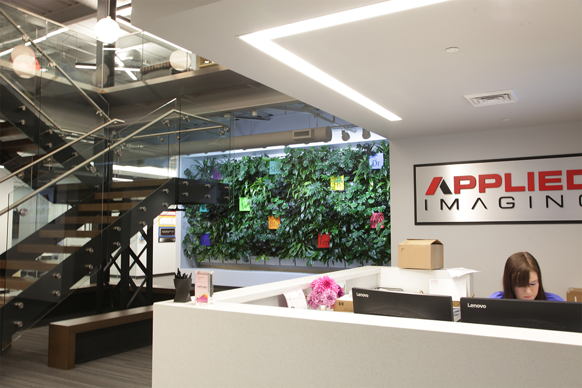 Applied Imaging Corporate Office Interior Lobby Living Wall LiveWall