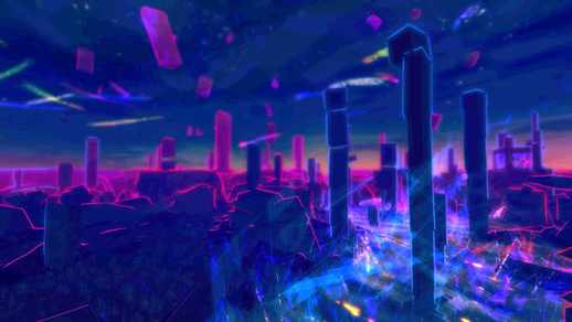 Neon City Landscape Abstract Free Live Wallpaper Live Desktop