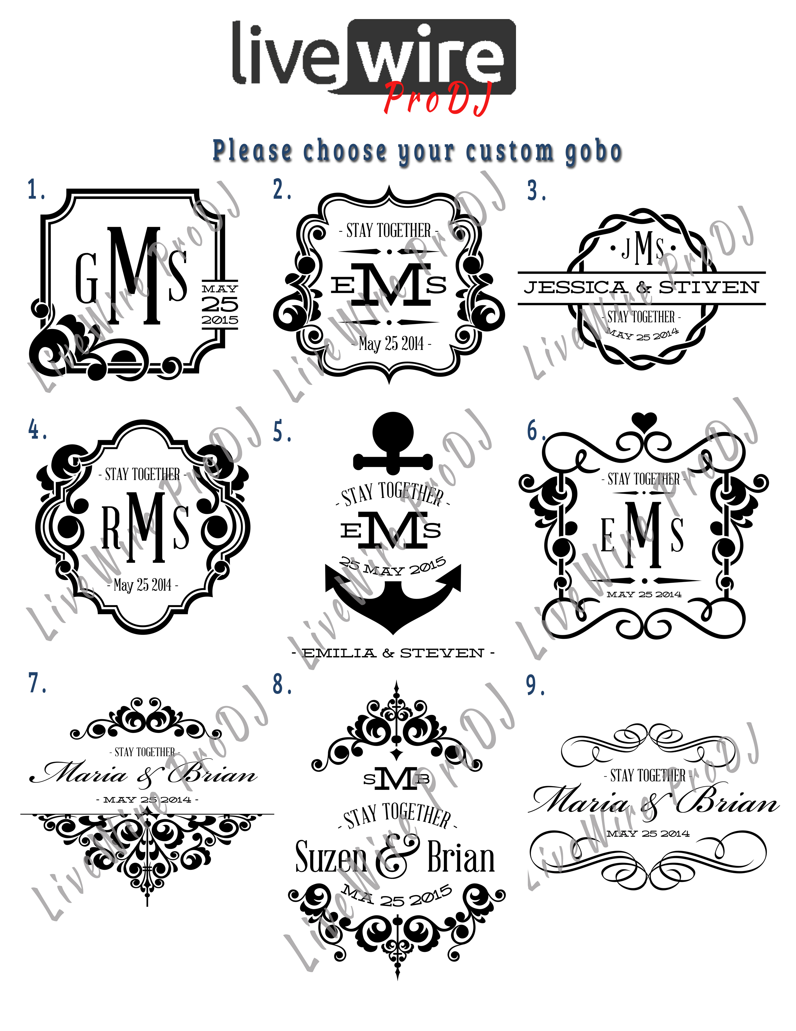 Gobos LiveWire ProDj