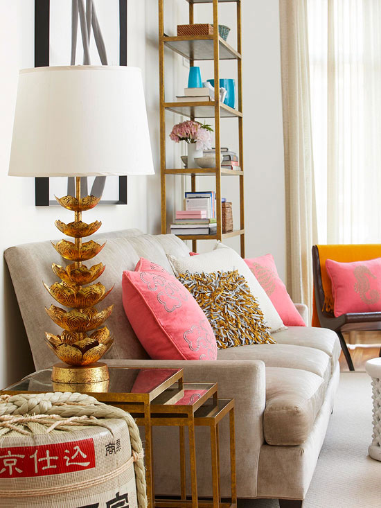 Interiors Pretty in Pink and Gold