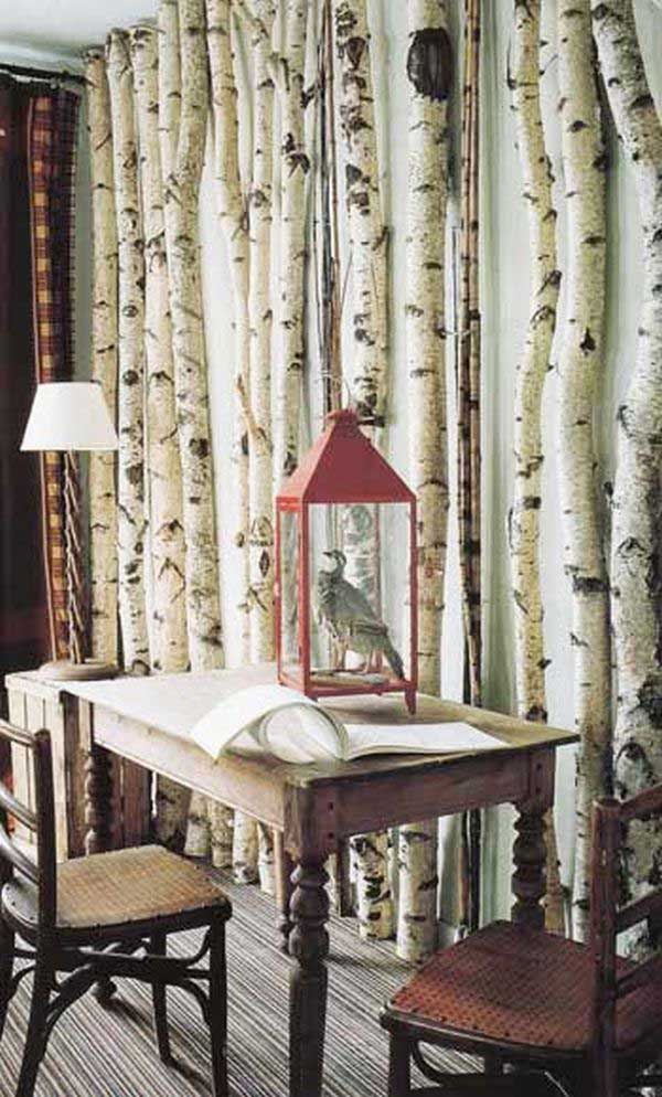 Interior Design Ideas for Birch Logs and Branches