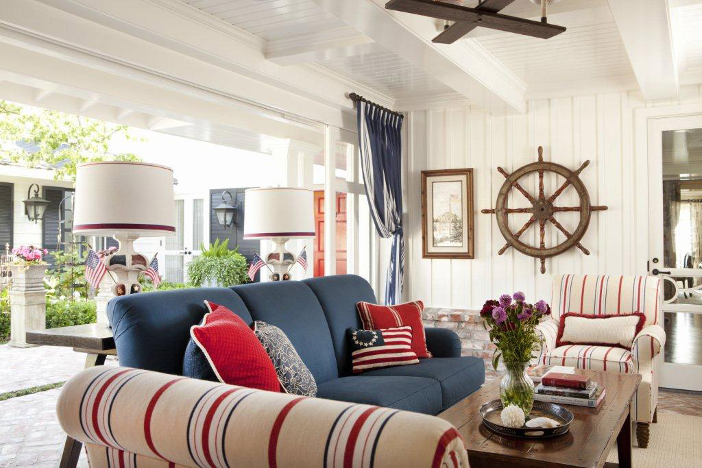 Red, White and Blue Interior Design