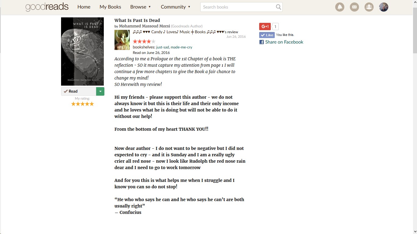 Goodreads Review LIVING IN THE STRANGE