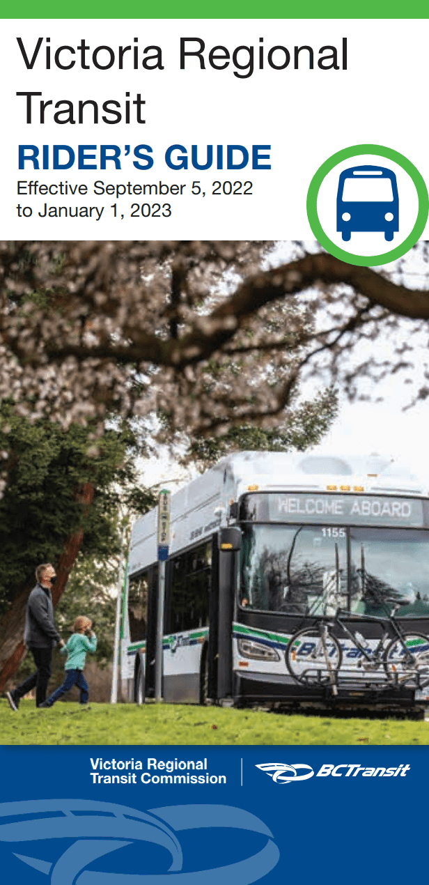 New 2022 BC Transit Rider's Guide Effective from Sept 5th Jan 1st