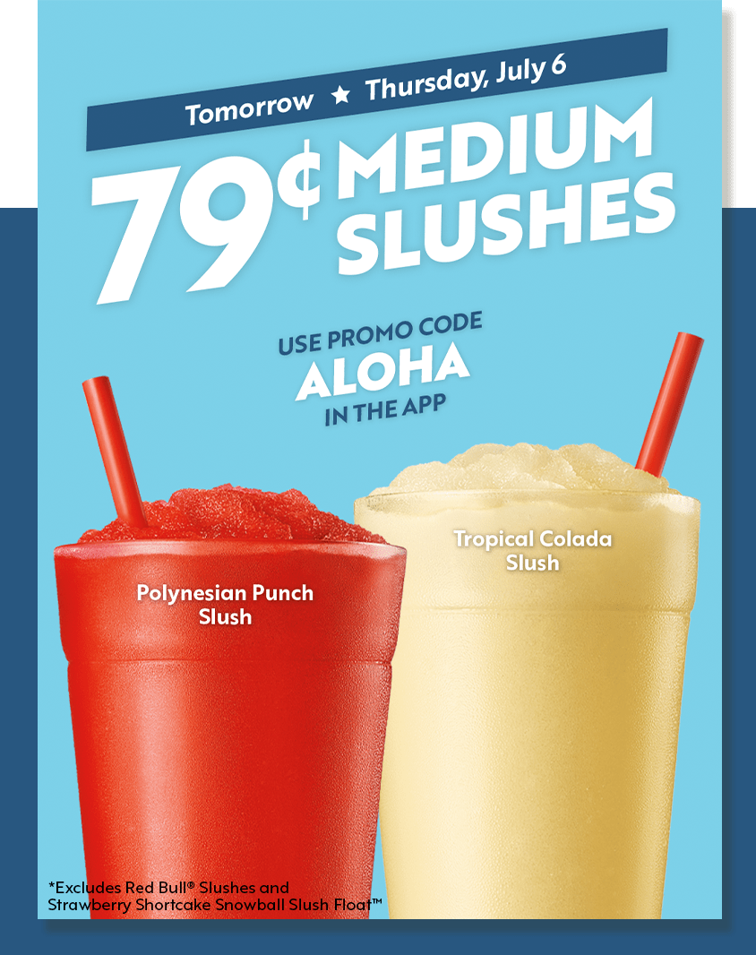 Get slushes for just 79 cents at Sonic DriveIn for one day Living On