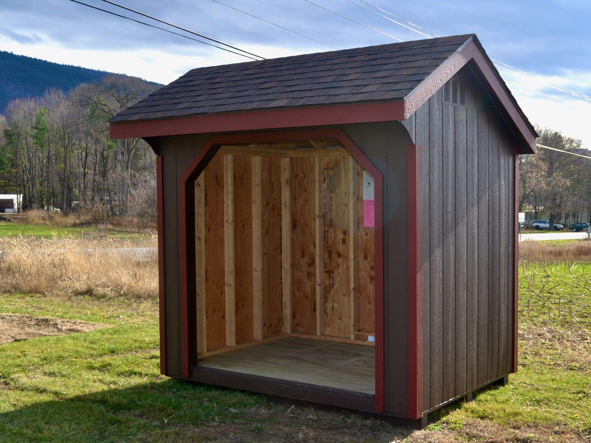 Firewood Shed 6' x 8' Livingston Farm Outdoor Structures, Landscaping Products and Creative