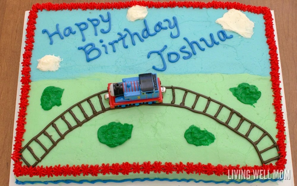 Thomas the Tank Engine Birthday Cake - Living Well Mom