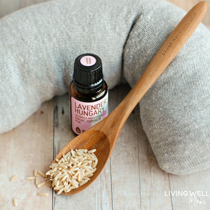 Easy No Sew DIY Rice Heating Pad Living Well Mom