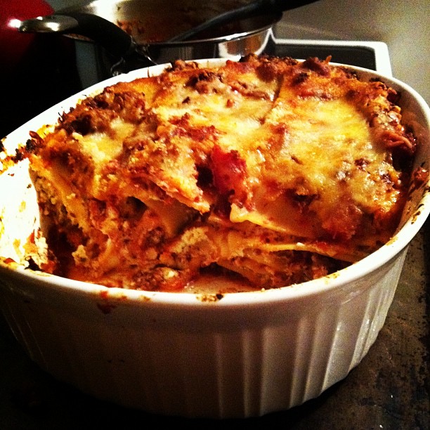 Lasagna with oldfashioned marinara sauce Living Well on Less