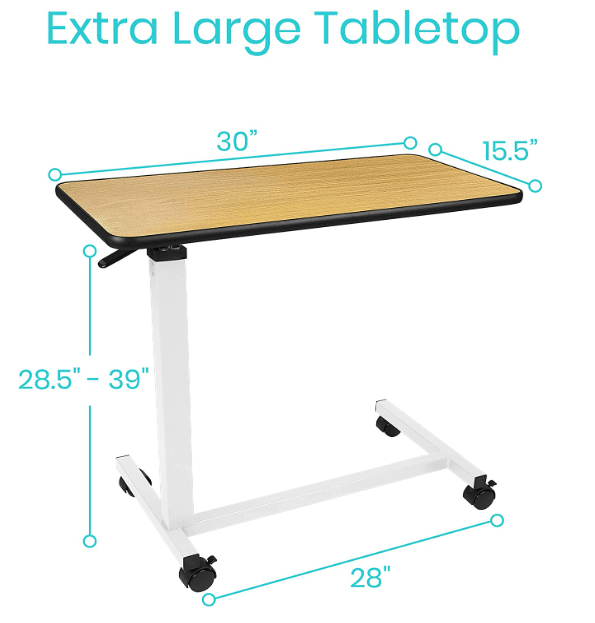 5 Best OverBed Tables with Wheels 2024 Buying Guide