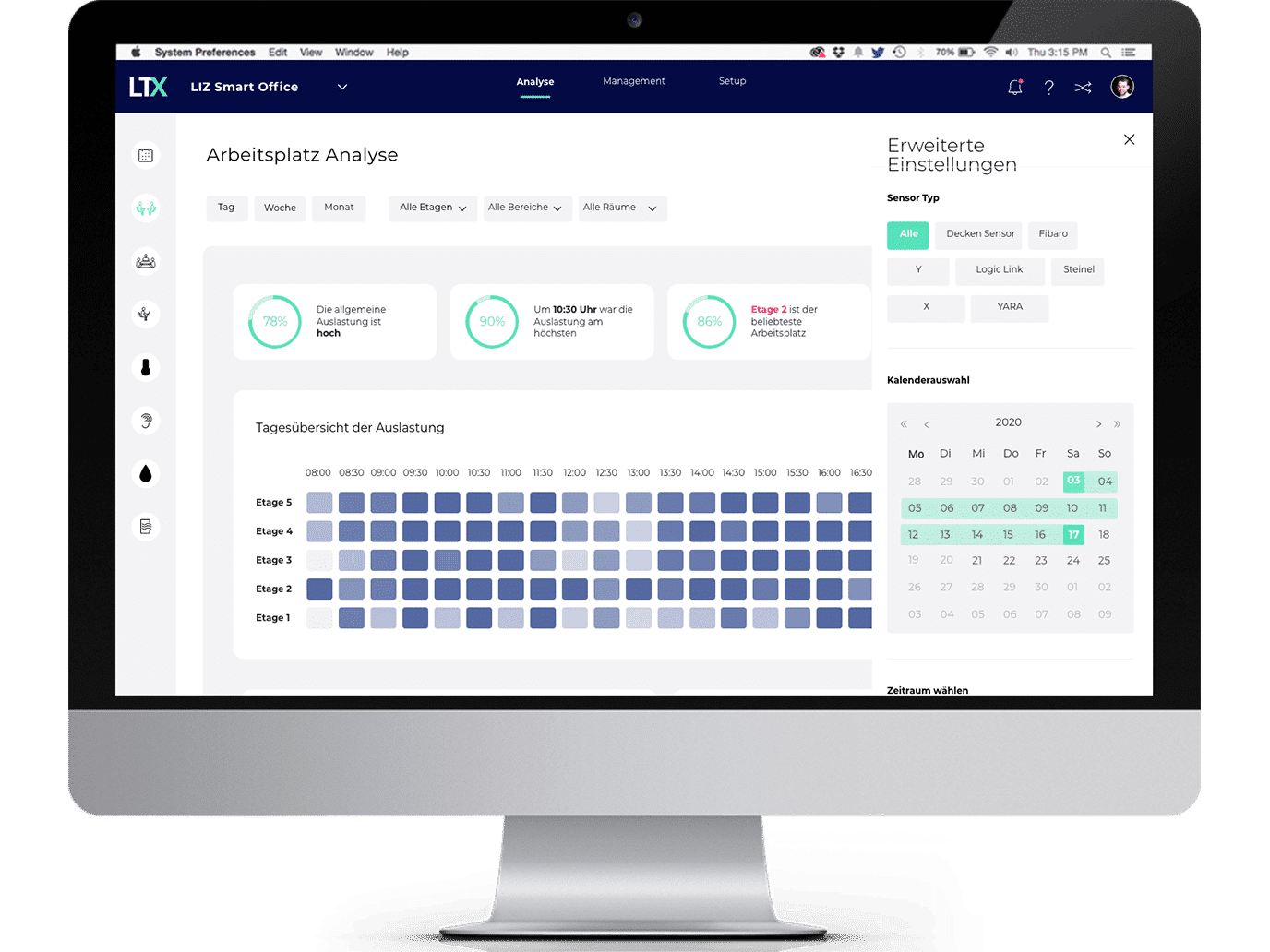 Zukunftssicheres Office desksharing LIZ Smart Office