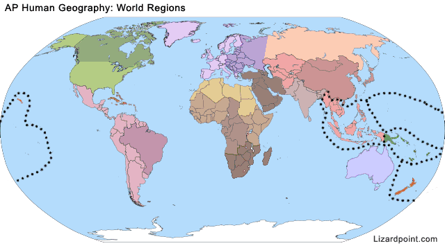 World Regions Map Labeled Test Your Geography Knowledge - Ap Human Geography World Regions Quiz | Lizard Point Quizzes