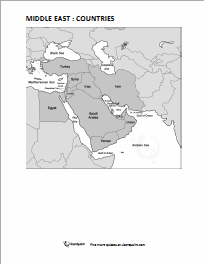 Middle East Map Quiz Fill In The Blank - United States Map