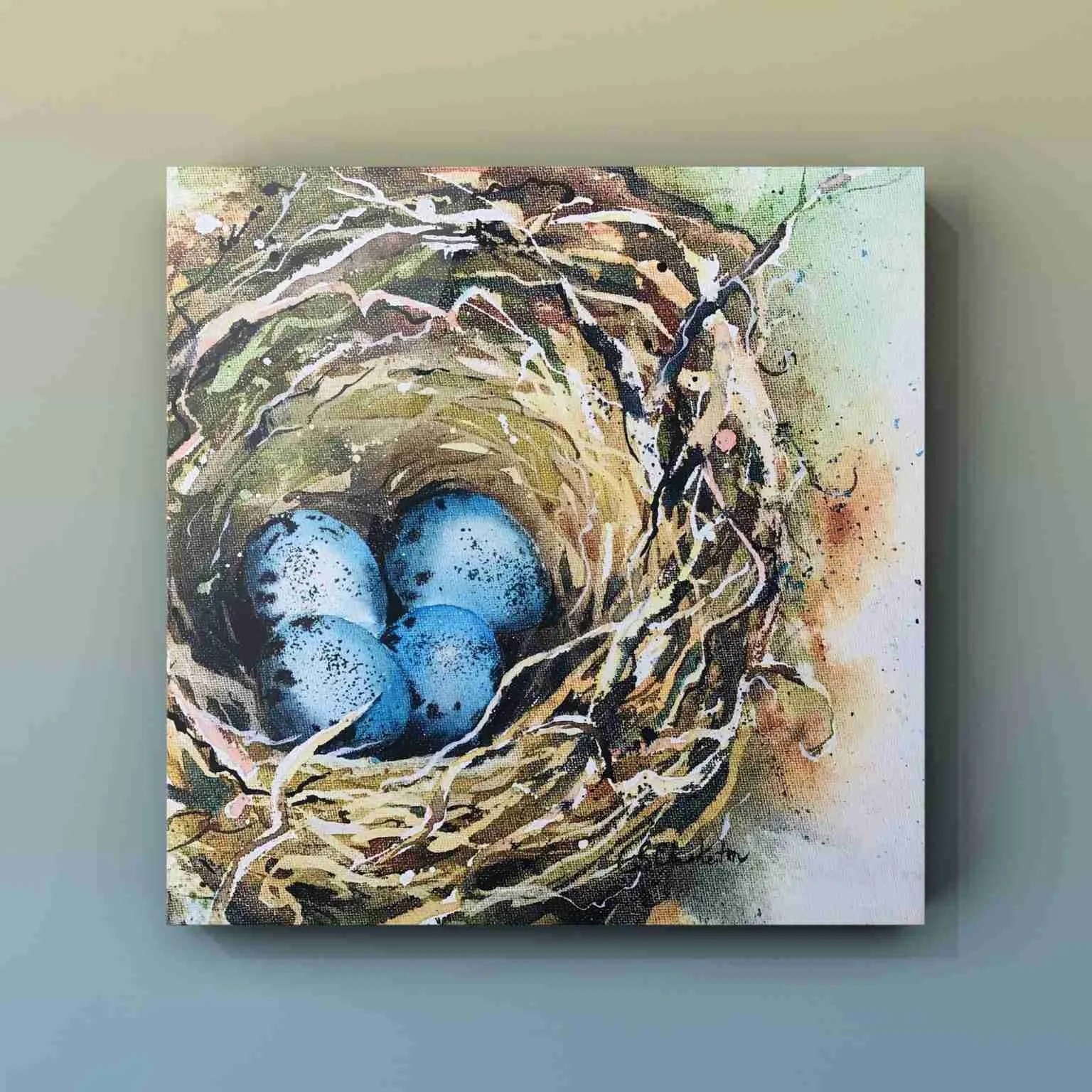 The nesting instinct Nest III Liz Chaderton Watercolour Artist