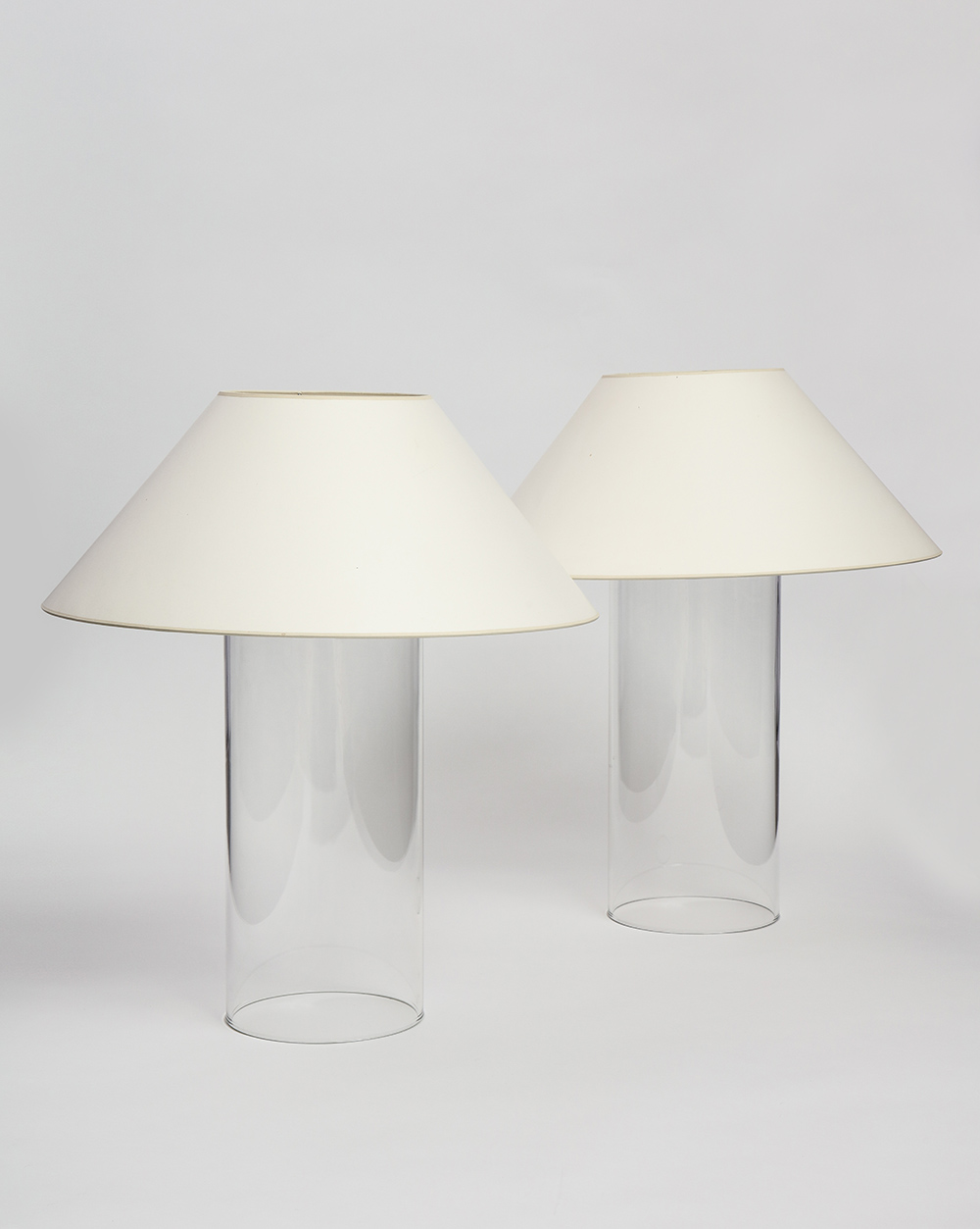 Pair of cylinder lamps by John Saladino Liz O'Brien