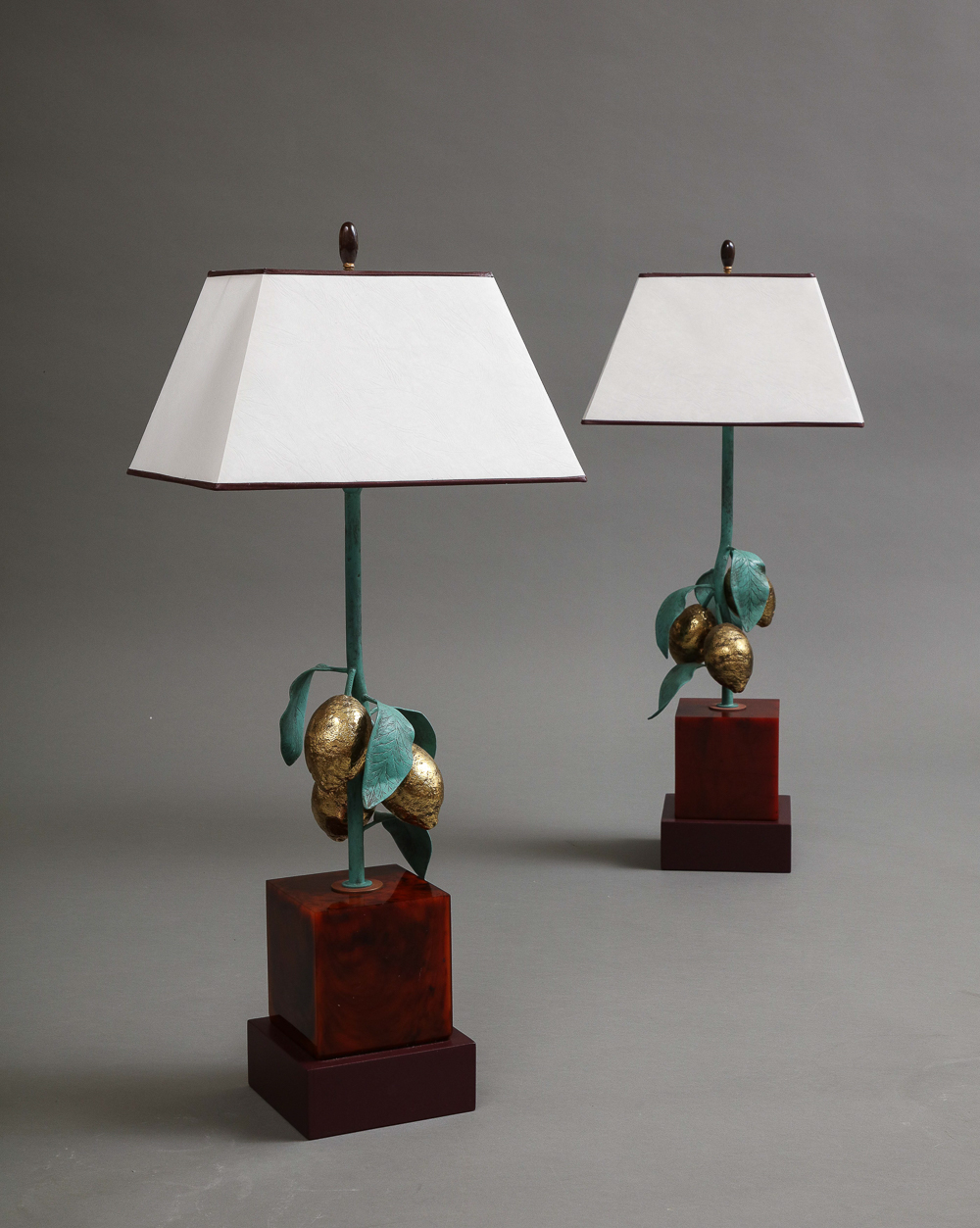 Pair of Lemon Tree Lamps by Liz O'Brien