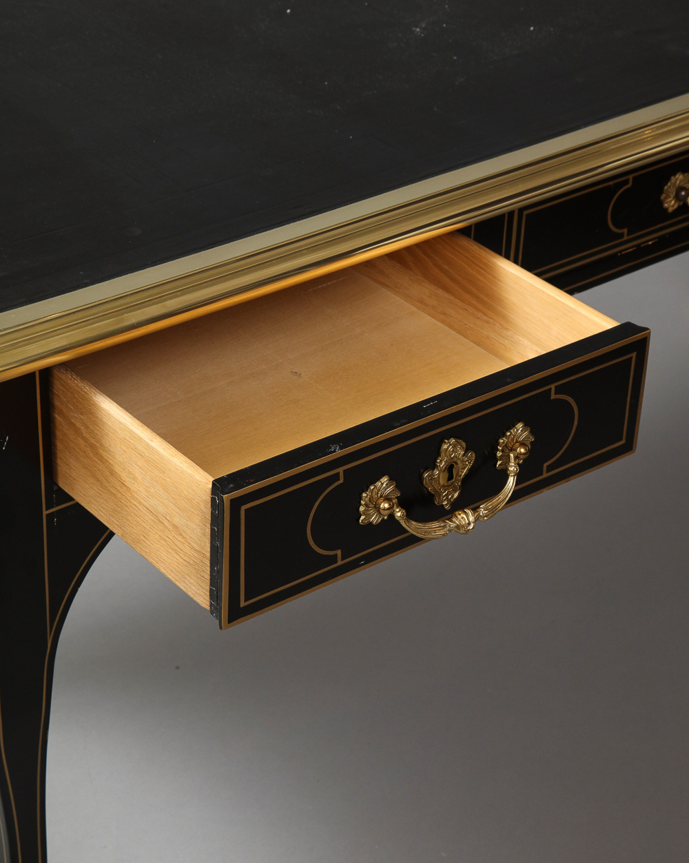 ‘Louis XV’ Tooled Leather Top Writing Desk by Liz O'Brien