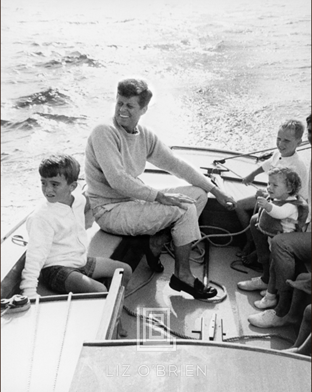 Kennedy, JFK Sailing off Hyannis Port, 1959 by Mark Shaw Liz O'Brien
