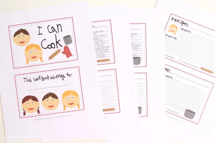 Free Printable Kid's Cookbook Liz on Call