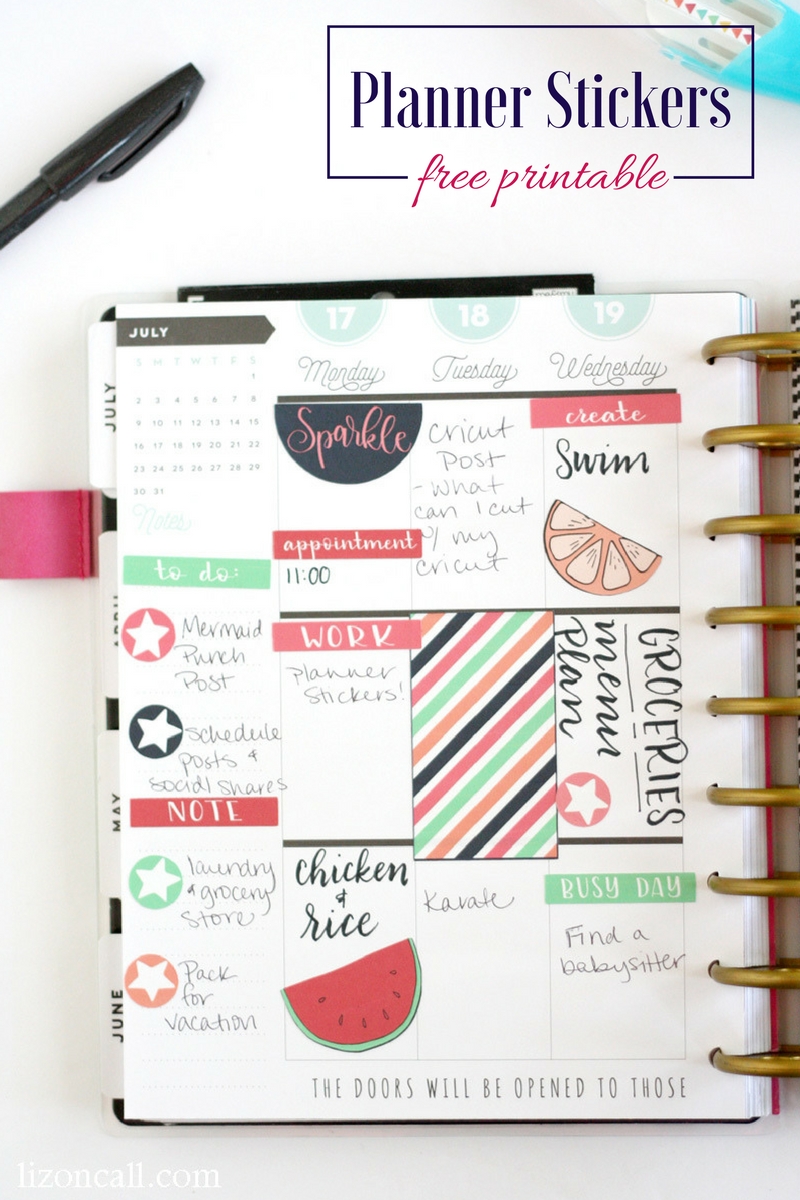 Free Printable Planner Stickers — Liz on Call