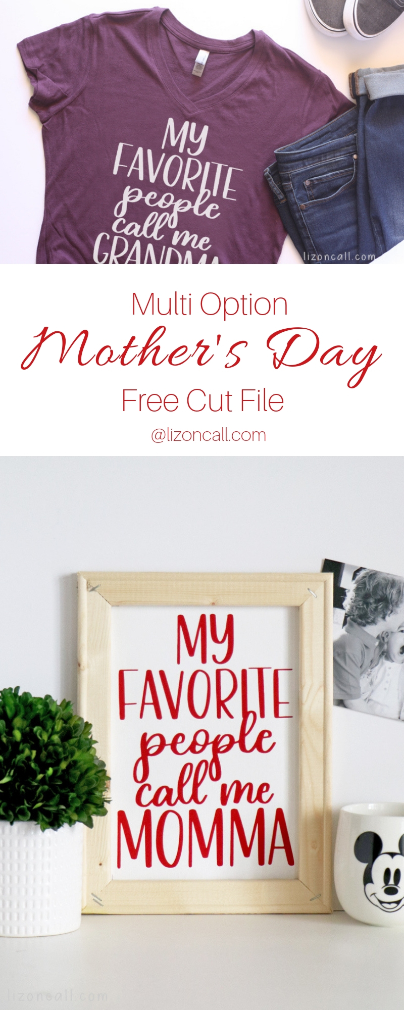 Mother's Day Reverse Canvas with Free Cut File — Liz on Call