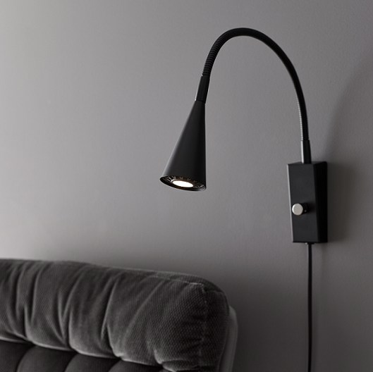 vägglampa dimbar Vägglampa Ledro Mattsvart Led 12V 3W Dimbar - Ljusexperten.se