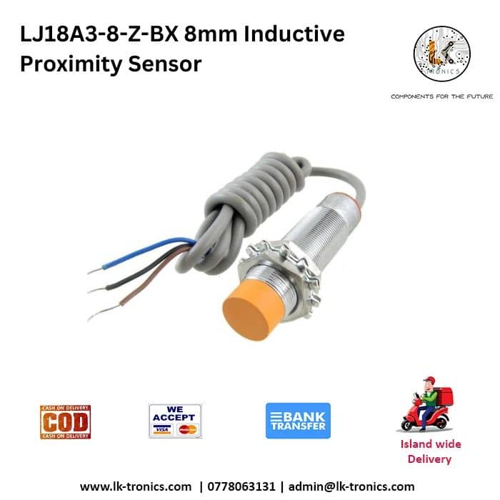 LJ18A3-8-Z-BX Proximity Sensor 8mm Inductive NPN | LK Tronics