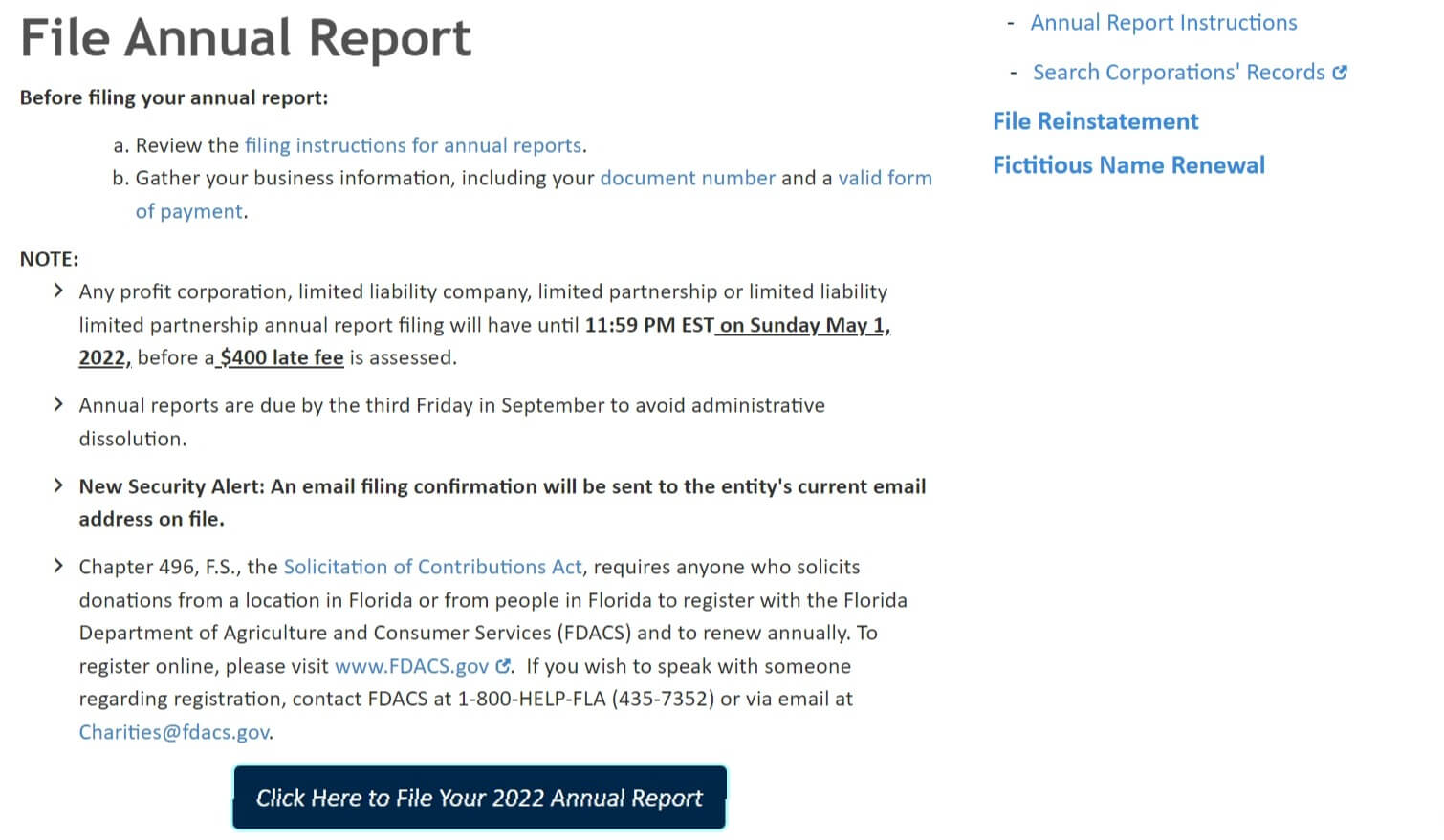 Florida LLC Annual Report File an LLC Annual Report in Florida