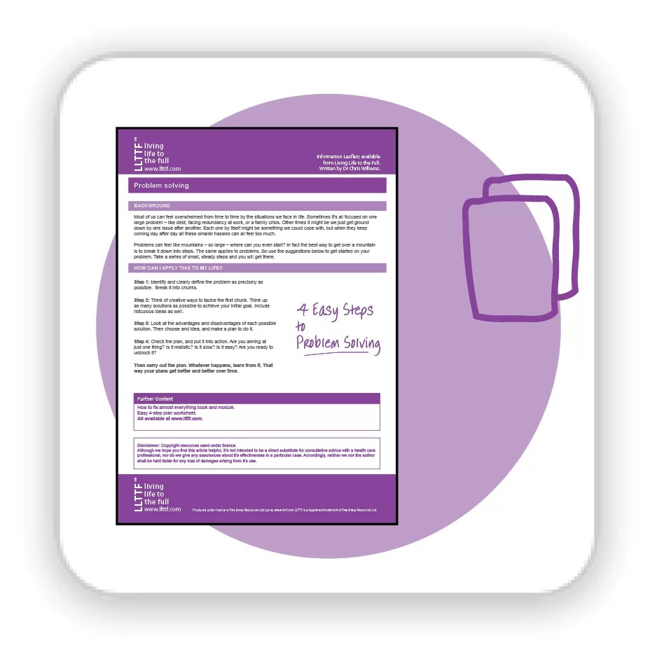 The 4 Steps to Problem Solving Living Life to the Full Self Help