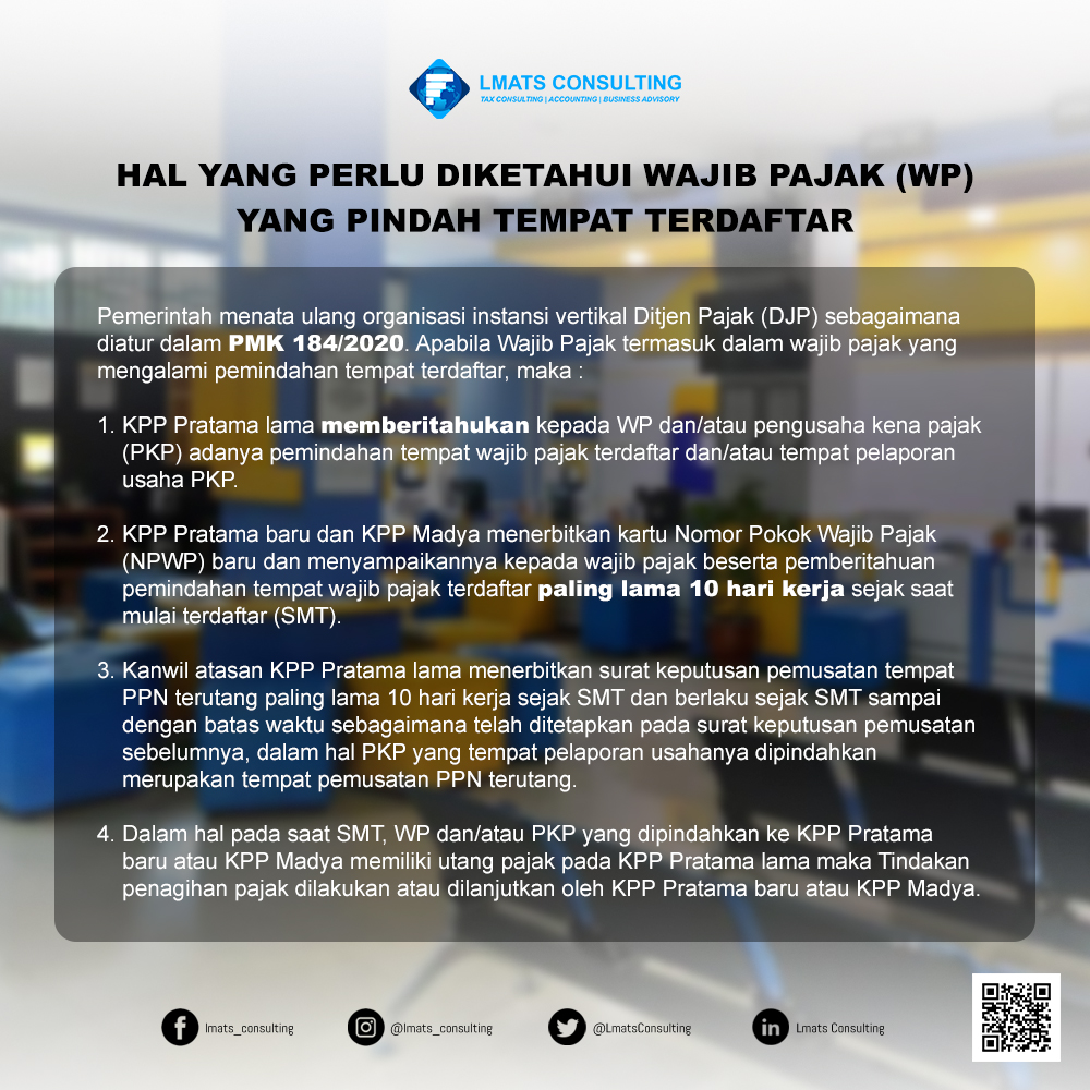 Hal yang Perlu Diketahui Wajib Pajak yang Pindah Tempat Terdaftar Tax
