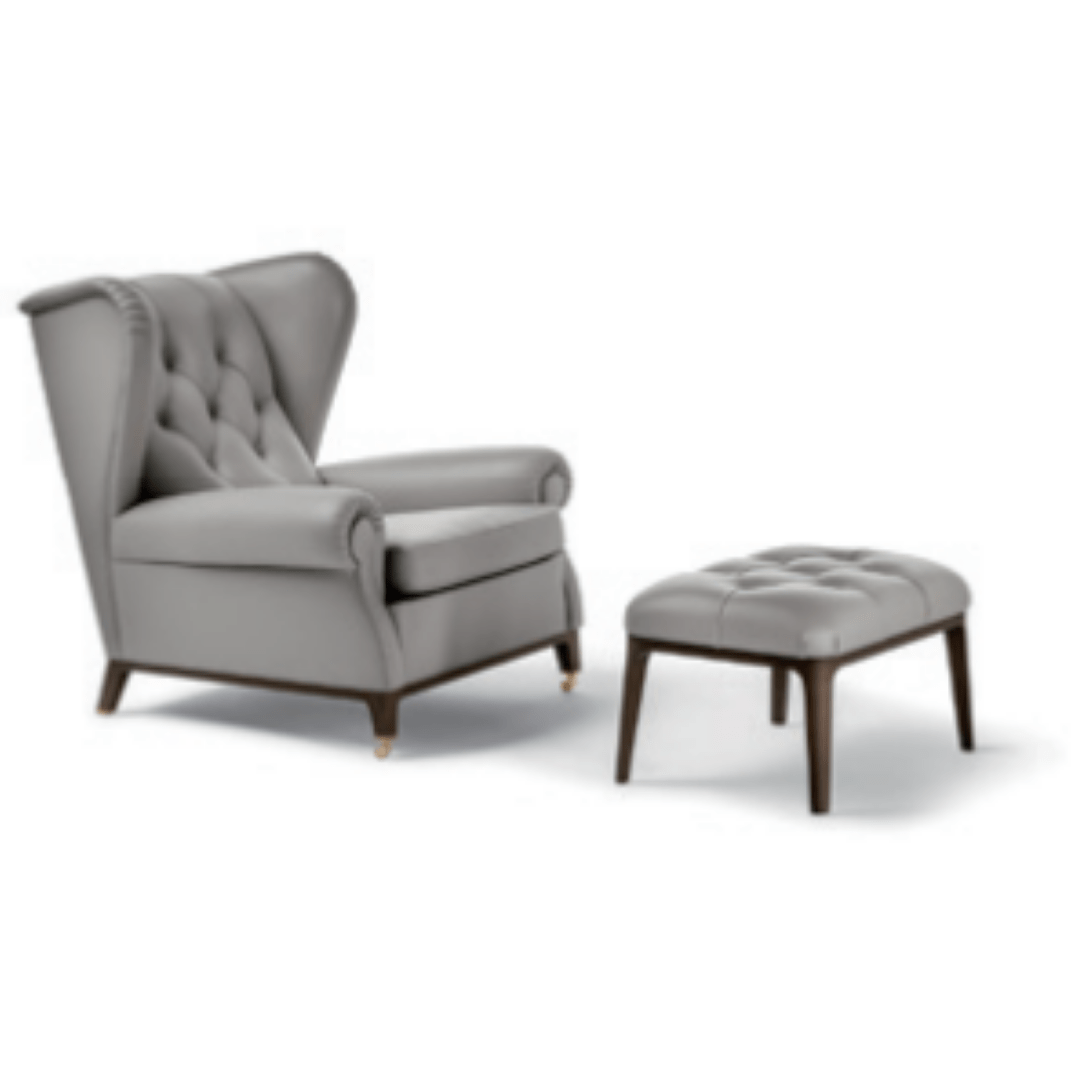 SOFIA LEATHER ARM CHAIR. LMG SINGAPORE.