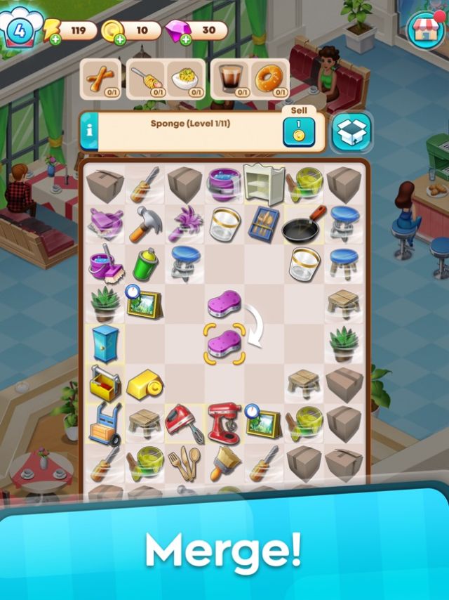 Download Merge Restaurant Mod Apk 2.6.6 (Free shopping) Android