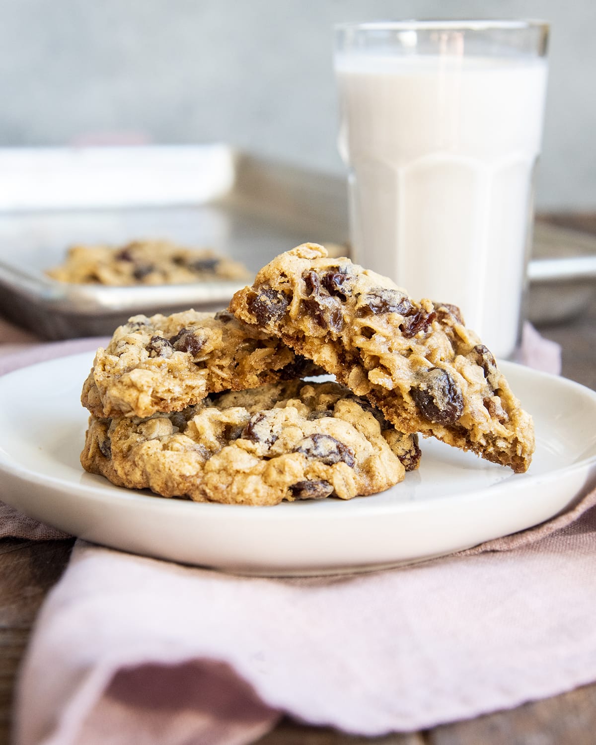 Oatmeal Raisin Cookies for Two (4 soft & chewy oatmeal raisin cookies)