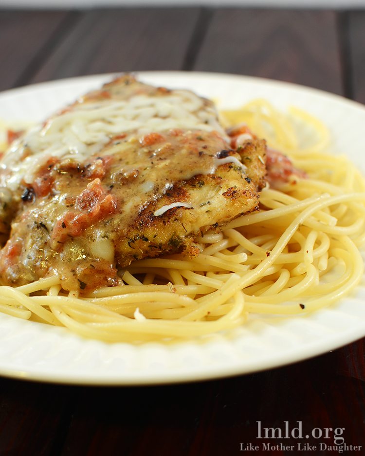 Herb Crusted Chicken w/ Tomato Cream Sauce Like Mother Like Daughter
