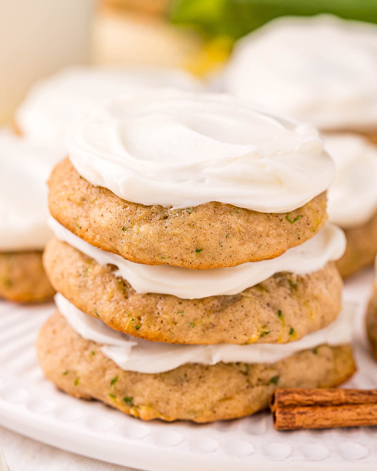 Zucchini Cookies with Cream Cheese Frosting Like Mother, Like Daughter