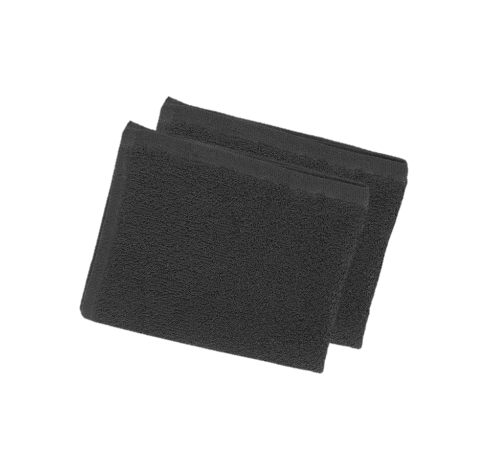 Economic bleachproof towels, 100 cotton, 16" x 27". Black. 12/pack L'Moor